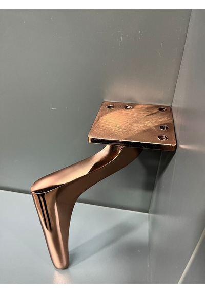Zarif Metal Ayak 14cm Rose Koltuk Dolap Komidin Şifonyer Modern Tv Ünite Ayağı Mobilya Puf Rose