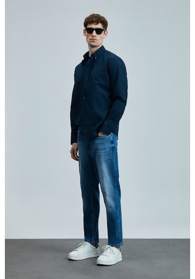Lufian Orlando Smart Jean Erkek Pantolon Slim Fit Mavi Mavi 111200204100300 Mavi
