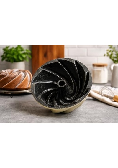 Rüzgar Gülü Model Döküm Kek Kalıbı Göbekli Bundt 24 Cm Çap, 9 Cm Derinlik Yapışmaz Kaplama Diğer