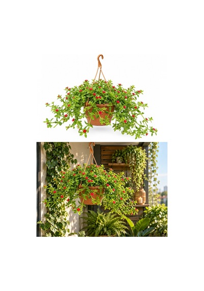 Makrome Buz Çiçeği Aptenia - Askılı Balkon-teras Çiçeği