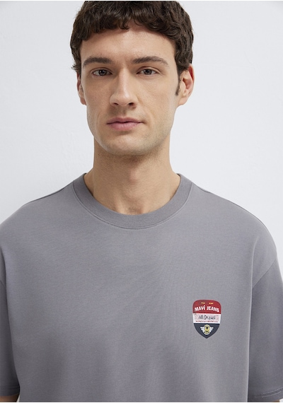 Mavi - Mavi Jeans Baskılı Gri Tişört 0613599-85550