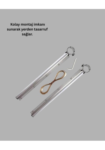 Balkon Demiri Çamaşır Askısı Kare Demirlere Uygun Dayanıklı Tasarım Çok Renkli