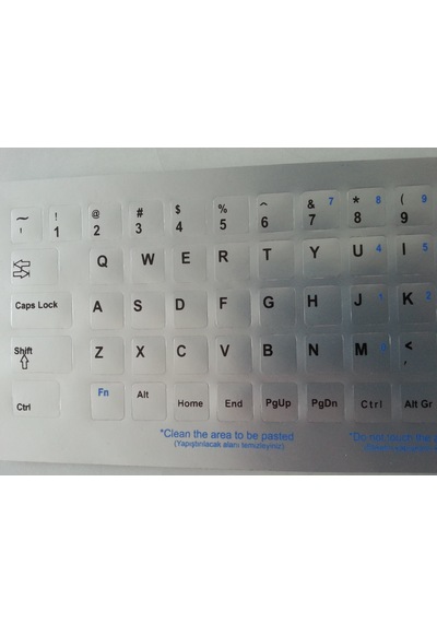 Ingilizce Klavye Için Gri Sticker Etiket Çıkartma Harf
