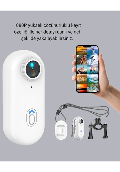 Kompakt 1080p Aksiyon Kamerası Suya Dayanıklı Wifi Ve 120 Geniş Açı -