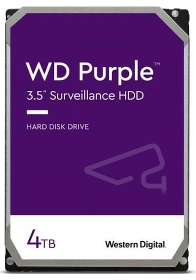 4 Tb Wd 3.5 Purple Sata3 5400rpm 256mb 7/24 Guvenlık Wd43purz 3