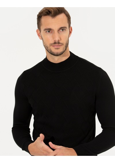 Pierre Cardin Erkek Siyah Triko Kazak 50259865-vr046 Siyah