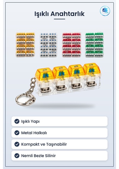 Işıklı Klavye Anahtarlık Mekanik Switch Tasarımı Anahtar Düzenley