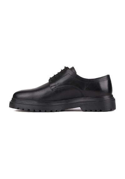 Shoetyle - Siyah Deri Bağcıklı Erkek Klasik Ayakkabı 250-2013-778-siyah Siyah