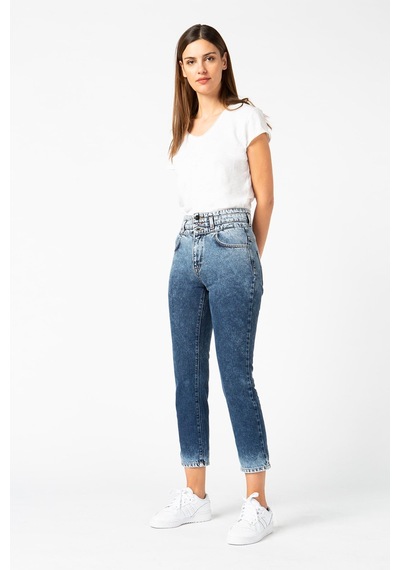 Vigoss Kadın Kemer Detaylı Denim Pantolon 23827-00008 Lacivert