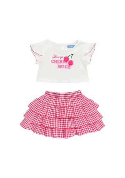 Poala Kids Cherry Crop Set Pembe