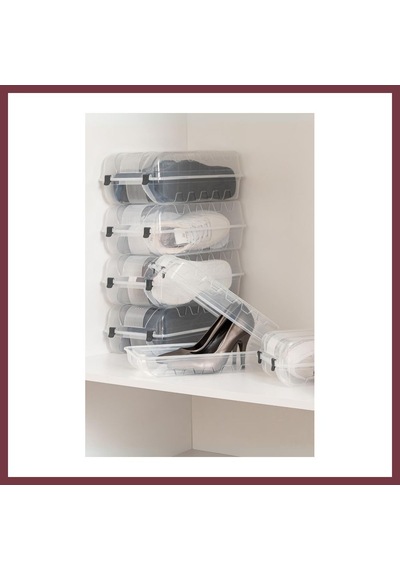Storeşahin 6 Lı Ayakkabı Kutusu Bayan & Ayakkabılık Organizeri 20x37x13 Cm Shn0720 Çok Renkli Storeşahin 6 Lı Ayakkabı Kutusu Bayan & Ayakkabılık Organizeri 20x37x13 Cm Shn0720 Çok Renkli