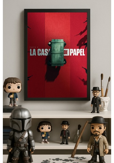 La Casa De Papel Siyah Ahşap Çerçeveli Poster, Dizi Duvar Tablosu