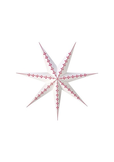 Ikea Stråla Abajur Başlığı, Beyaz-kırmızı, 90 Cm, Yıldız