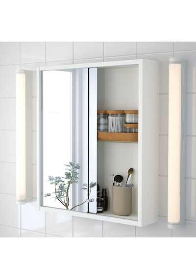 Banyo Duvar Dolabı, Beyaz, 50x13x60 Cm, 2 Ayna Kapaklı Beyaz Banyo Duvar Dolabı, Beyaz, 50x13x60 Cm, 2 Ayna Kapaklı Beyaz