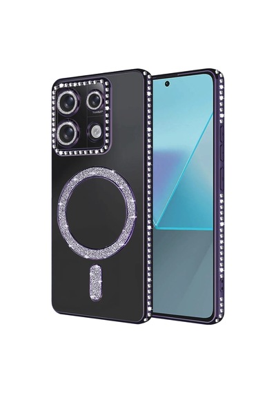 Xiaomi Redmi 13c Joke Simli Magneticsafe Kılıf - Derin Mor 0.2M-Çok Renkli