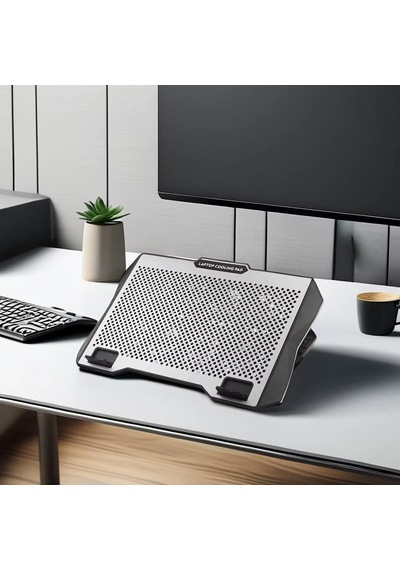 Ga46 Gaming Dizüstü Bilgisayar Soğutucu Laptop Standı 8 Fan Rgb Led Telefon Tutucu Yükseklik Ayarlı
