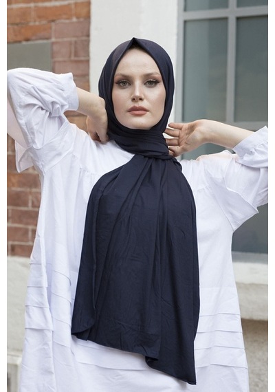 Unika Boutique Şal Penye Ozel Dıkıslı Uzun Mevsımlık Pıerparıs Koyu Lacivert