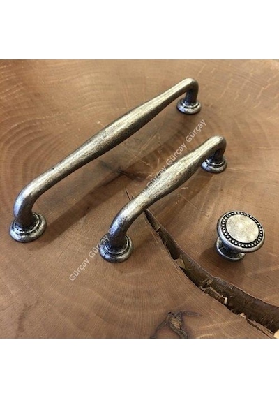 Gürçayhırdavat Gürçay Oba Çekmece Kapak Kulpu Antik Gümüş (2 Adet)