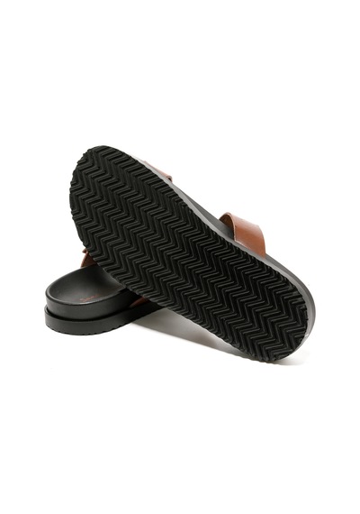 The Sandals Factory Brown Sandalet Erkek M7927 The Sandals Factory Leather Upper Sandals Brown