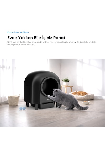 Şımart Akıllı Kedi Tuvaleti 80lt, Otomatik Temizleme Ve Wi-fi Kontrollü
