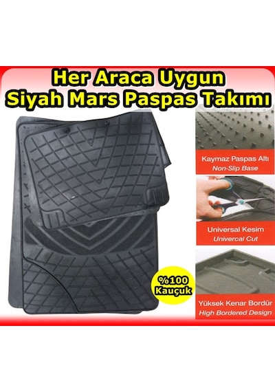 Chevrolet Captiva Uyumlu Mars Kauçuk Siyah Paspas Seti N11.17982 554419559