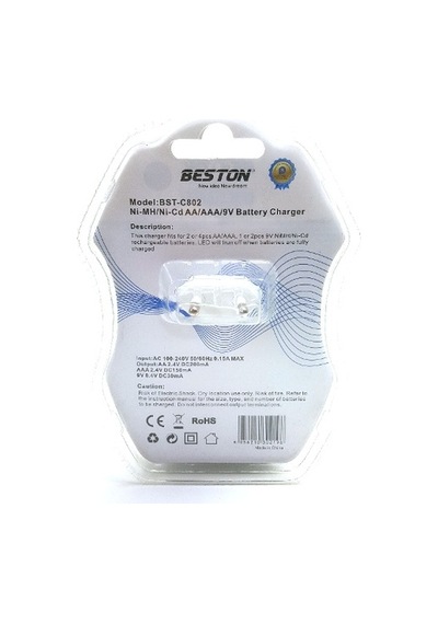 Beston Bst-C802 Universal 4'lü Pil Şarj Aleti Kalem-Ince-9 V