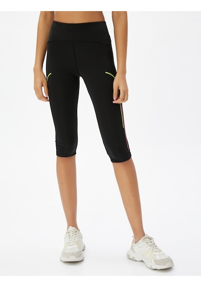 Koton Pedal Pusher Spor Tayt Çizgi Detaylı Siyah 3sak40417nk 3SAK40417NK999 Siyah