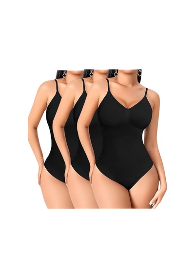 Mood Agenda Kadın İnce Askılı Çıtçıtlı Slip Body Korse Siyah 3'lü Siyah