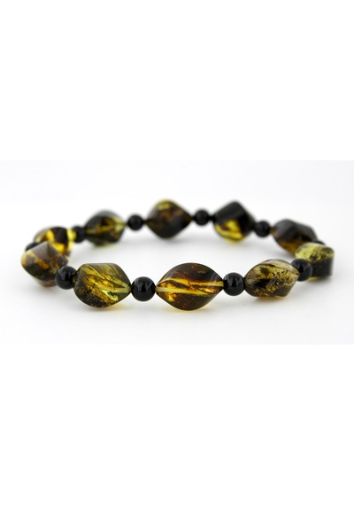 Kehribar Bileklik Özel Tasarım Ambergold Blk23-36 Çok Renkli