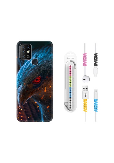 Infinix Hot 10 Kılıf Kablo Koruyuculu Şahin 1756