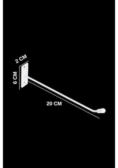 Duvara Monte Kanca Koruma Kauçuklu Beyaz 20 Cm Deluxe Raf Askısı Suntaya Monte 65 Adet Beyaz
