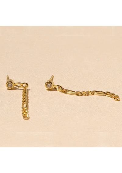 Figaro Zincir Küpe 717092 Gold Gümüş