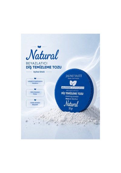Beyazlatıcı Diş Temizleme Tozu Xylitol Etkili Nane & Mentol - 50 Gr