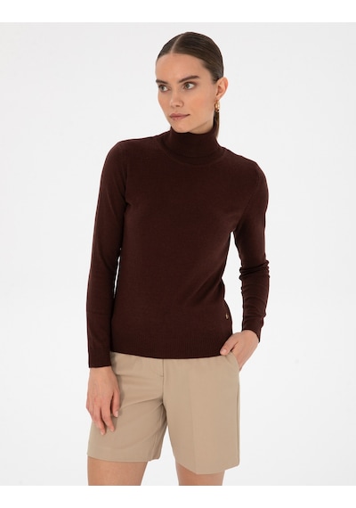 Pierre Cardin Kadın Kahverengi Kazak /triko 50315747-vr029 Kahverengi