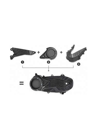 Debriyaj Kapağı 3 Parça Set Camlı Karbon - Pcx 2021-2026 Uyumlu
