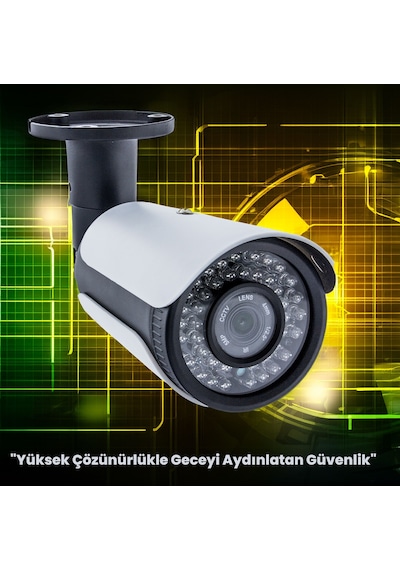 Kadraj Güvenlik Kamera Seti - 4 Kameralı - 5mp Sony Seculens, Full Hd, Gece Görüşü, Yasalara Uygun, 2tb Disk + Ses Alma