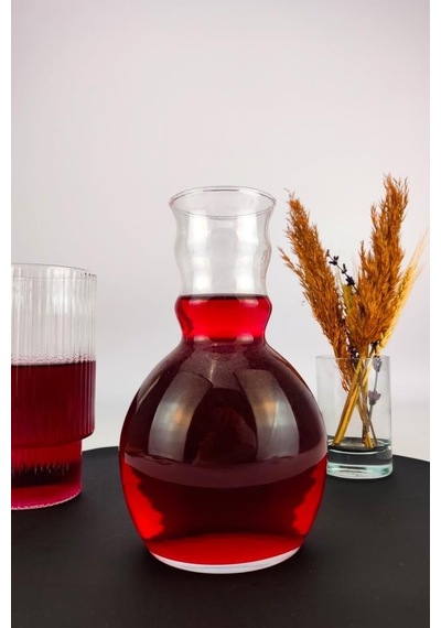 Digithome Cam Su Ve Meşrubat Mini Sürahi Karaf Sunum Kokteyl Şişesi 550 Ml - Sl.hyb.010