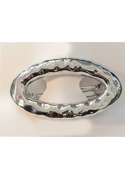 Caş Dekorasyon Gümüş Renkli Metal Otomat Toka Gümüş