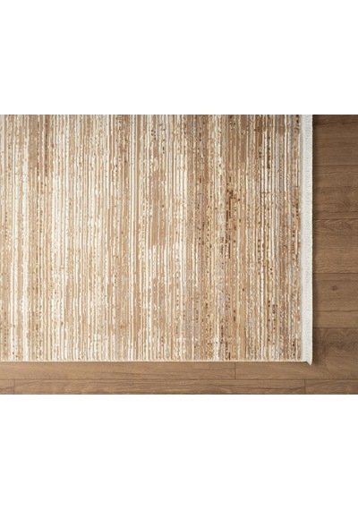 Cosmos Cs002k Kahve Halı Modern Detaylı Pamuk Taban Viskon Tozuaz Salon Yatak Odası Koridor Halısı-674 Kahverengi