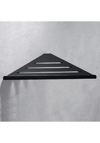 Metal Banyo/mutfak Düzenleyici Organizer Köşe Şampuan Rafı Siyah Siyah
