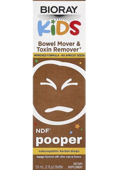 Bioray Kids Ndf Pooper Children's Digestive Support Mango 2 Fl Oz 59 Ml