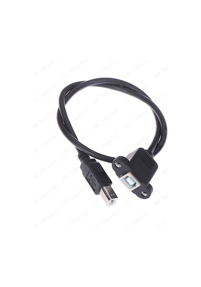 Panel Tipi Vidalı Usb 2.0 B Dişi-erkek Yazıcı Uzatma Kablosu