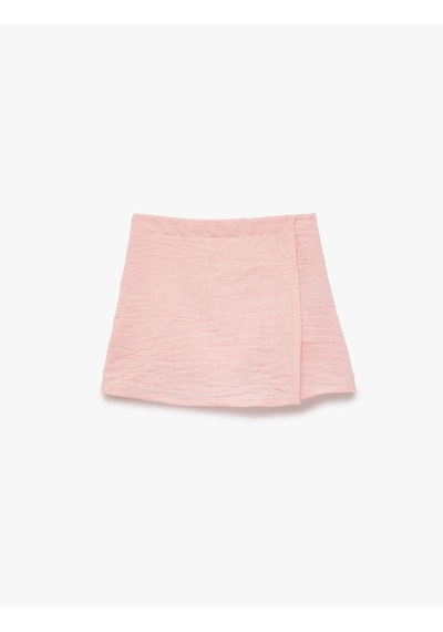 Koton Beli Lastikli Basic Şort Etek Pembe 6smg40007aw Gül