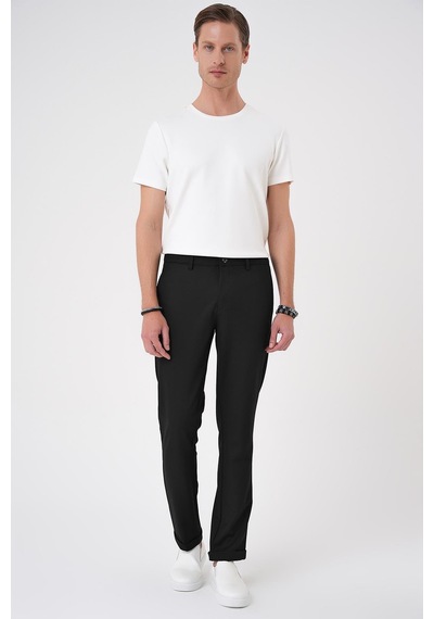 Efor Comfort Fit Beli Lastikli Siyah Jogger Pantolon P 1183 Siyah