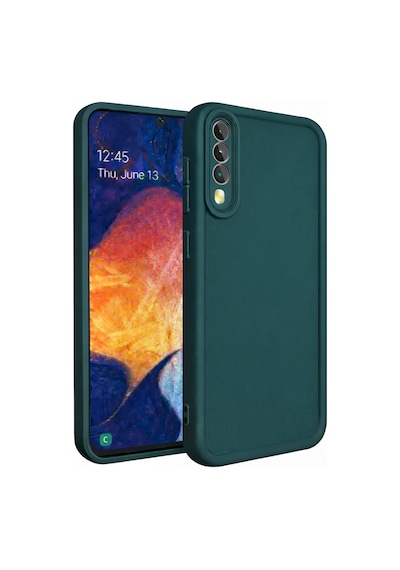 Samsung Galaxy A50 Ve A50s A30s Uyumlu Kamera Çıkıntılı Mat Silikon Telefon Kılıfı Yeşil