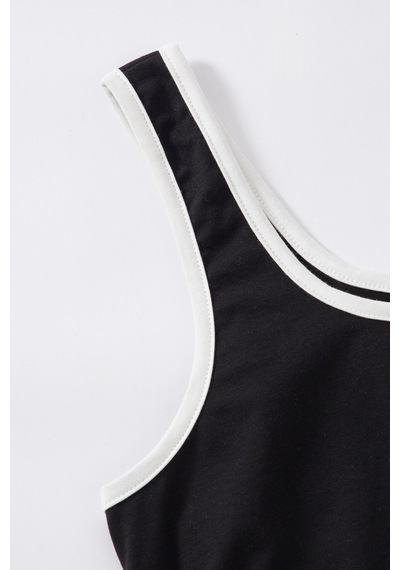 Ang Butik Kadın Siyah Askılı Crop Top Ve Şortlu Gecelik Takım