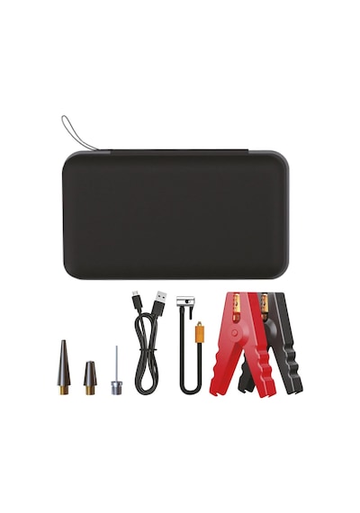 For-x Taşınabilir Şarjlı Jump Starter - For-x X-12000a Akü Takviyesi + Lastik Şişirici + Powerbank +