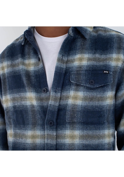 Hurley Hurley Portland Heavyweight Flannel Erkek Mavi Sweatshirt 6721 Lacivert