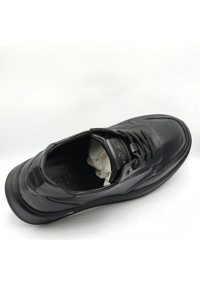 Greyder 64821 6k Siyah Hakiki Deri Erkek Casual Sneaker Ayakkabı