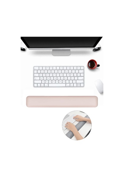 Sb-2 Ergonomik Klavye Mouse Bilek Desteği Ofis Oyun Kullanımına Uyumlu Toz Pembe